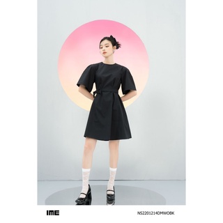 Đầm thô đen đai nơ online exclusives ns2201214dmwobk