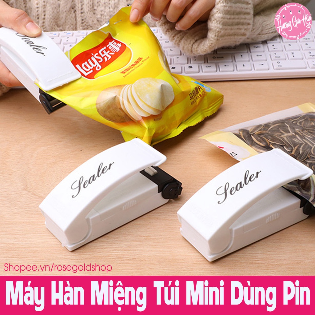 Máy Hàn Miệng Túi Mini Dùng Pin Tiện Dụng [Tặng Kèm 2 Pin]