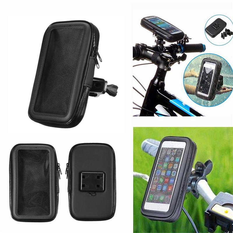 Kẹp giữ điện thoại size lớn chống nước xoay 360 độ cho xe máy xe đạp