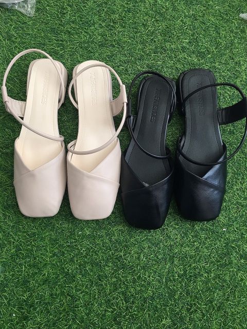 Giày sandal mũi vuông phong cách tiểu thư 3p sang chảnh