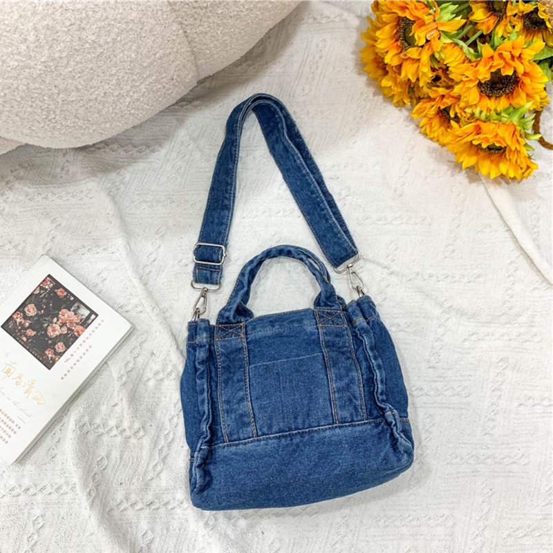 Túi Xách Denim Có Dây Khóa Kéo Có Thể Điều Chỉnh Kích Cỡ