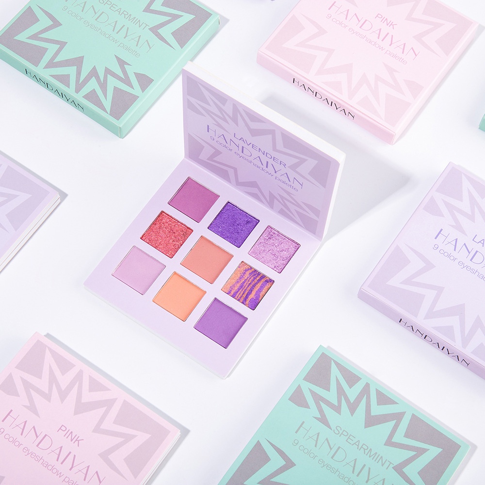 Bảng phấn mắt HANDAIYAN 9 màu ánh ngọc trai nhung mịn lấp lánh F21