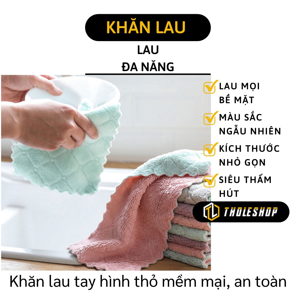 Khăn Lau Chén Đa Năng - Khăn Nhà Bếp Lau Đồ Dùng, Lau Gương Không Rụng Lông 5962