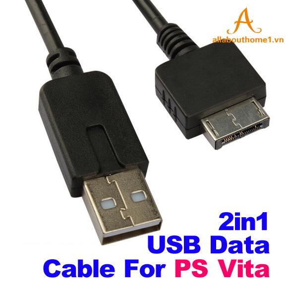 1M 2in1 For Playstation PS Vita USB Data Sync Power Charge Cable Cord