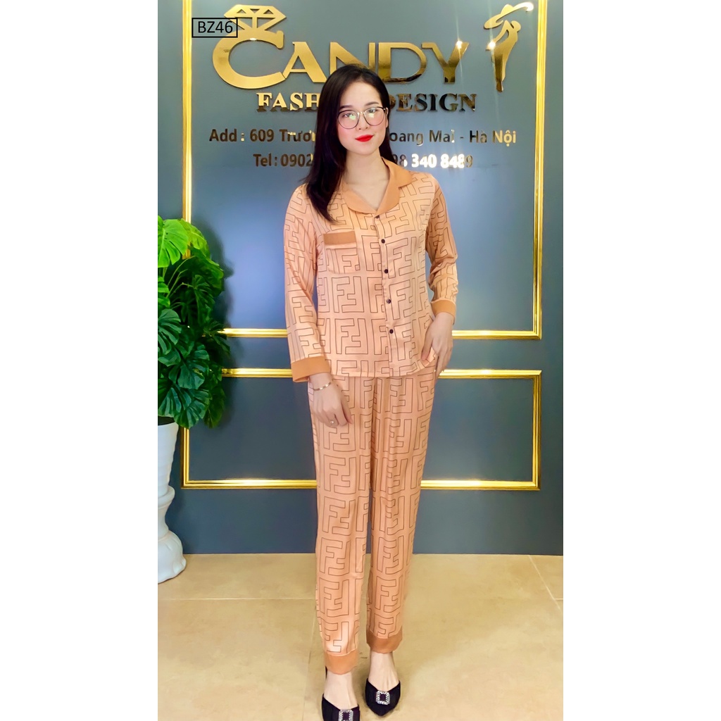 Set Pyjama Lụa Latin Dáng Dài Bz46 - Hàng Thiết Kế - CandyFashion