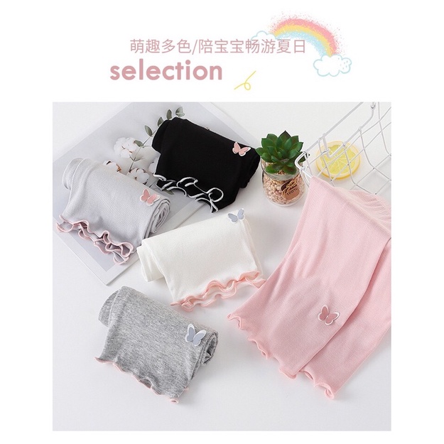 Quần Legging Lửng cho bé gái chất siêu mềm mịn mát, co giãn mềm đẹp