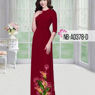 Vải áo dài in hoa ly ( tuyển sỉ)