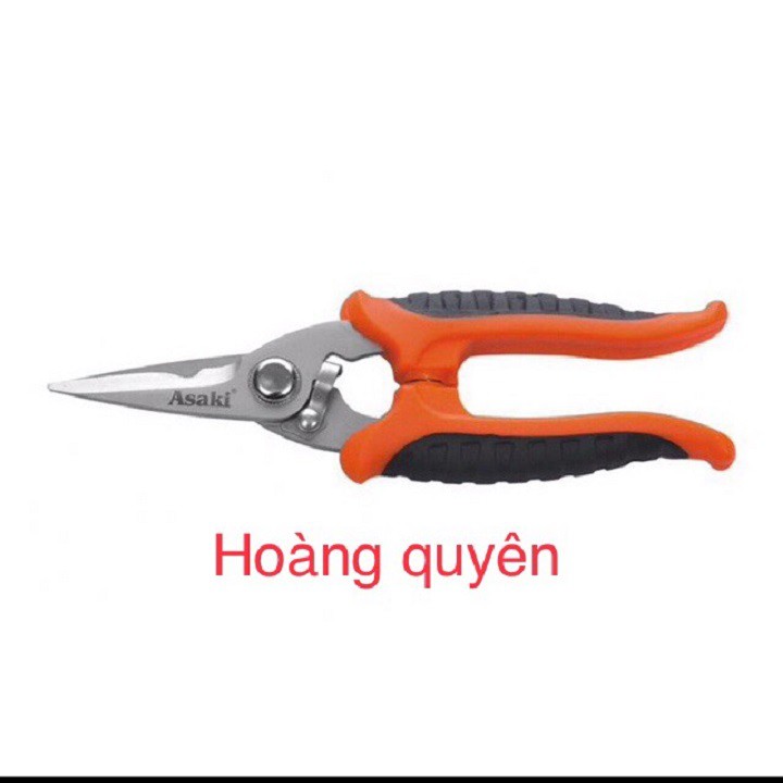 Kéo cắt cành, cắt dây điện lưỡi inox Asaki nhật bản Ak-8631