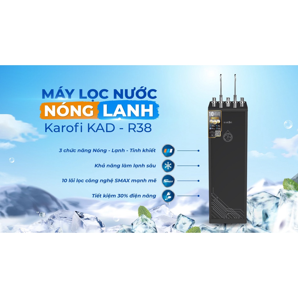 Máy lọc nước nóng lạnh Karofi KAD-R38