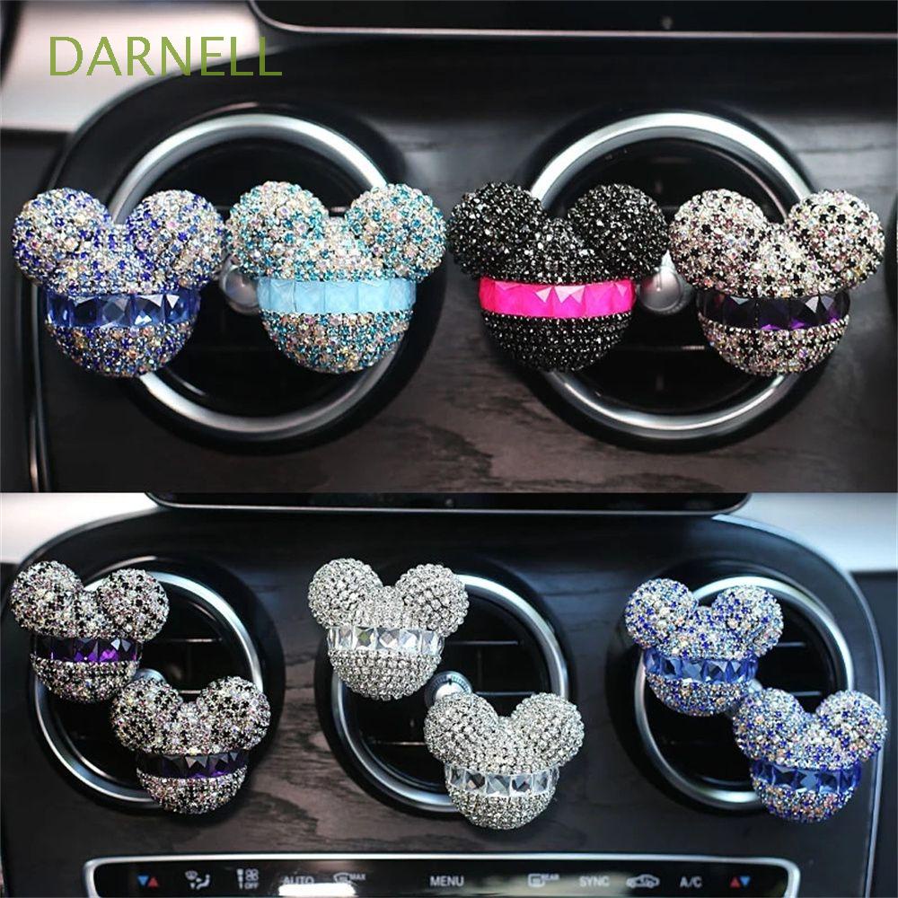 Phụ Kiện Kẹp Lỗ Thông Gió Xe Hơi Họa Tiết Kim Cương Lấp Lánh