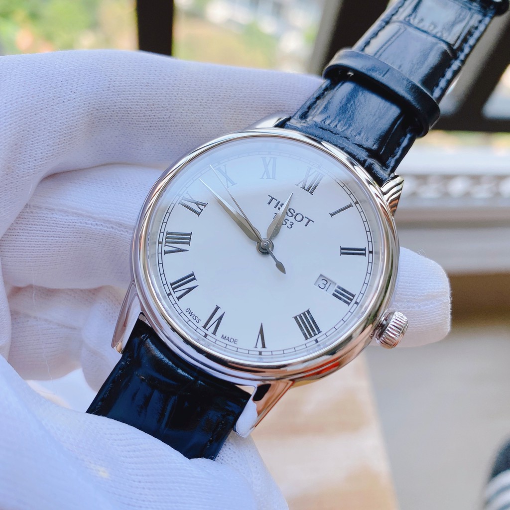 Đồng hồ nam chính hãng Tissot Carson White T085.410.16.013.00 (T0854101601300)- Máy Quartz pin Thụy Sĩ - Kính Sapphire