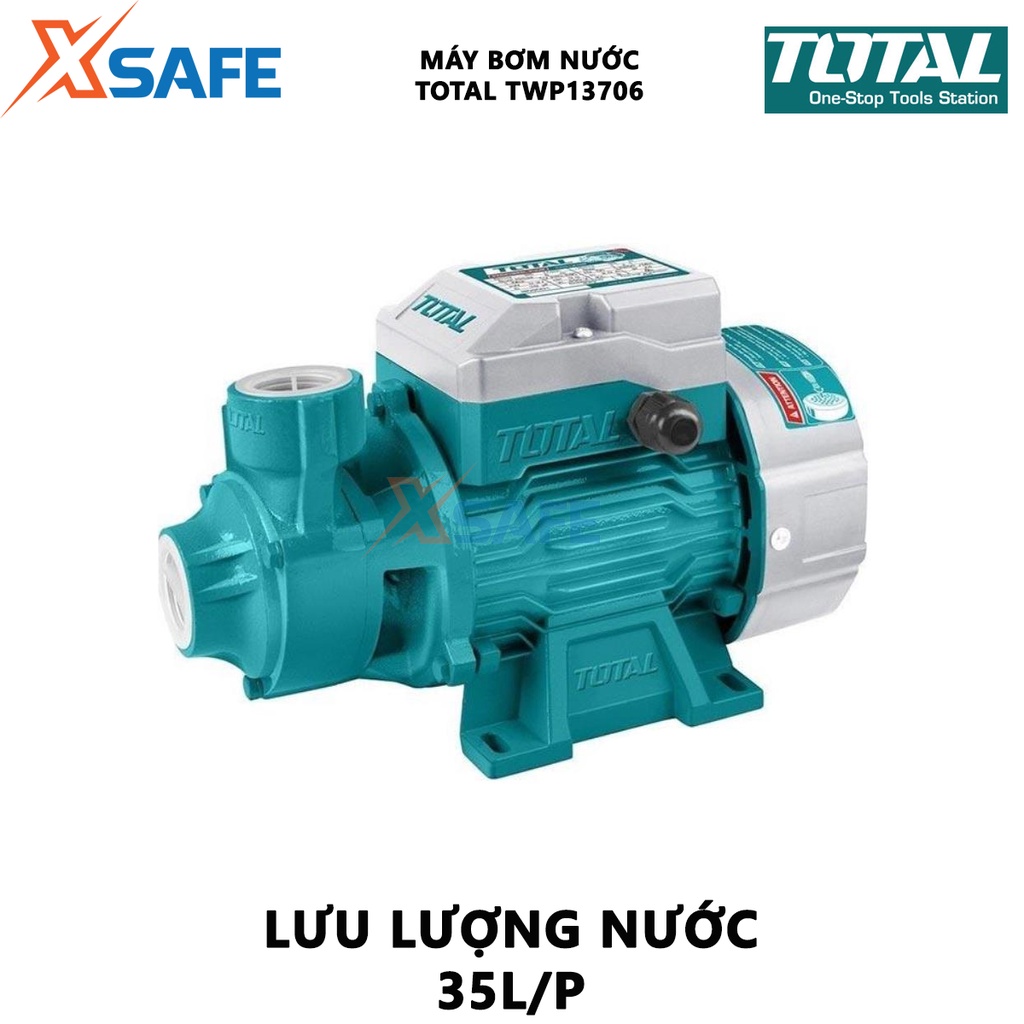 Máy bơm nước TOTAL TWP13706 Máy bơm 370W(0.5HP), motor 100% dây đồng, độ hút tối đa 8m - [XSAFE]