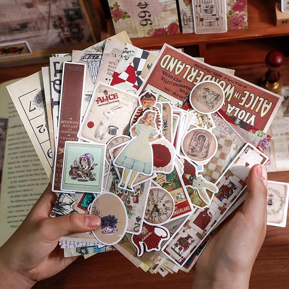 PEWANY Miếng Dán Ghi Chú DIY Sáng Tạo Phong Cách Retro