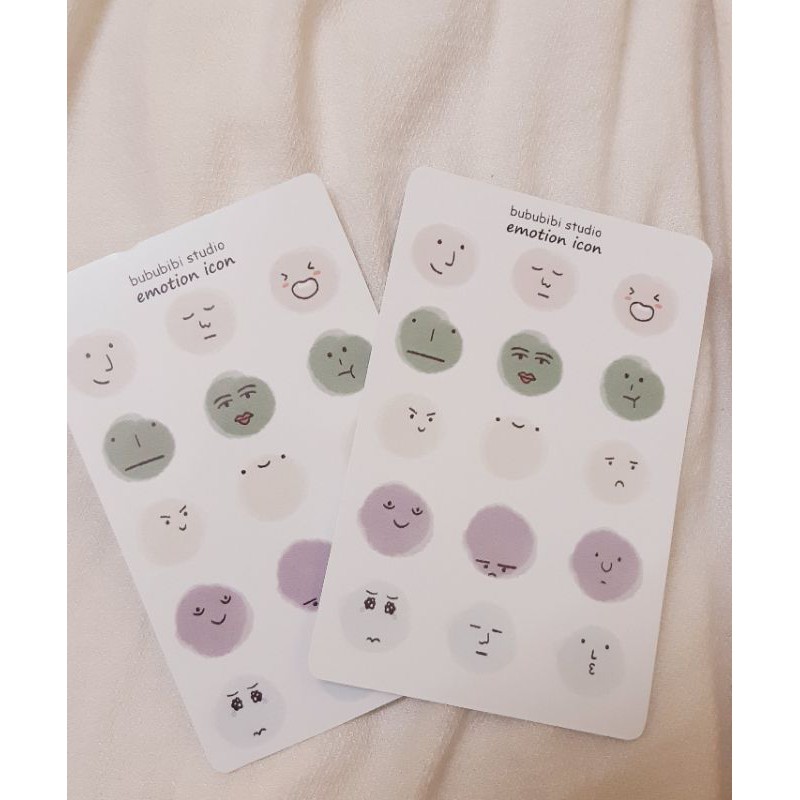 Tờ Bullet Journal/ planner sticker: emotion icon