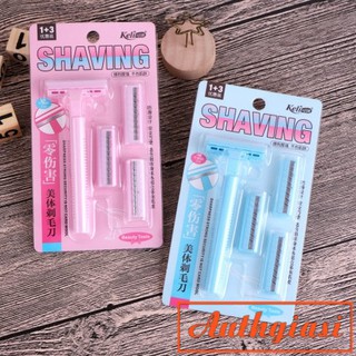Dao cạo râu Keli Shaving Knife tặng kèm 3 lưỡi dao 1+3 No.6959
