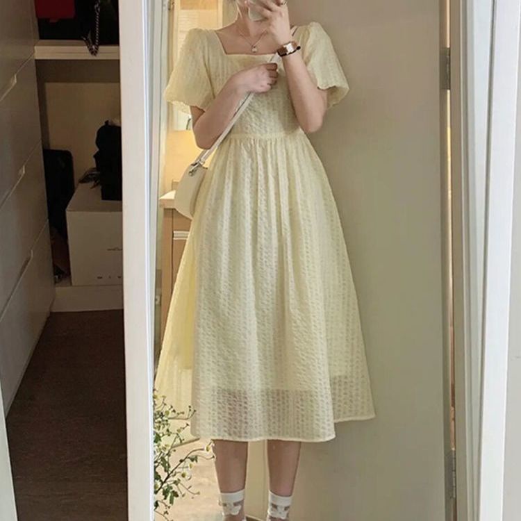 Đầm Midi Công Chúa Mùa Hè Eo Nhẹ Dịu Dàng Ngọt Ngào Cho Nữ