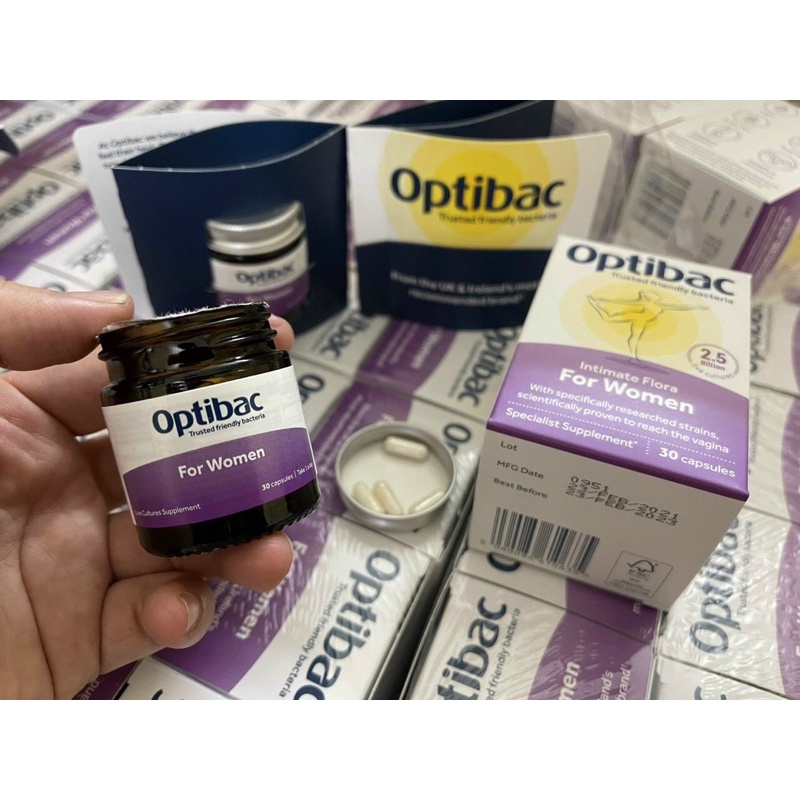 Men Optibac tím mẫu mới nhất 30v