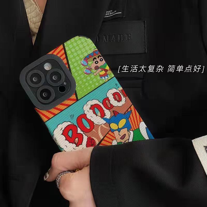 Ốp Điện Thoại Họa Tiết Hoạt Hình Cậu Bé Bút Chì Dễ Thương Cho iphone x 11 11pro 13promax