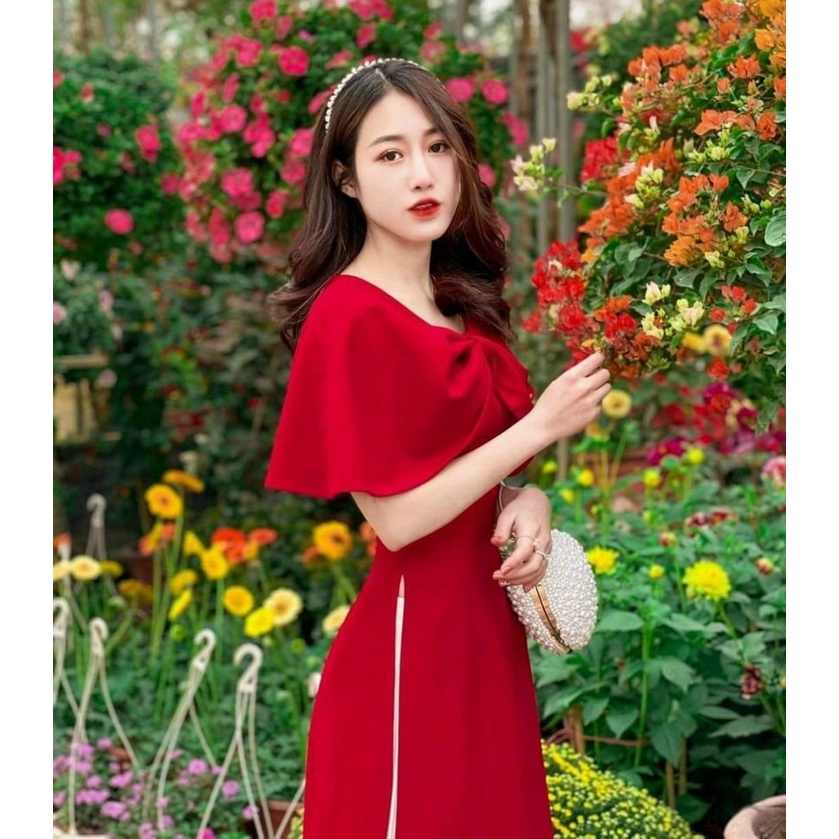 Áo dài, Áo dài cách tân nữ Hồng Tú- Ngọc Tú hàng cao cấp MS 18