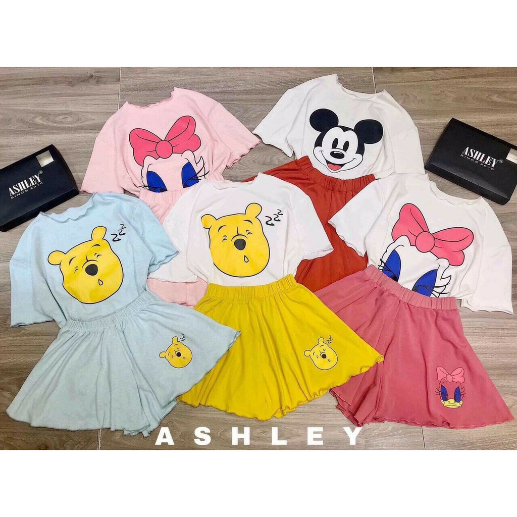 [Đồ bộ cao cấp] 💝 Set Gấu Pooh Vịt Đeo Nơ MT09 - Hàng Bán Shop 💝 | BigBuy360 - bigbuy360.vn