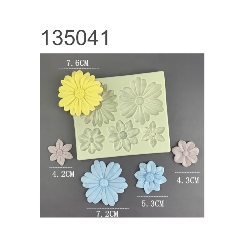 khuôn silicon hoa trang trí bánh