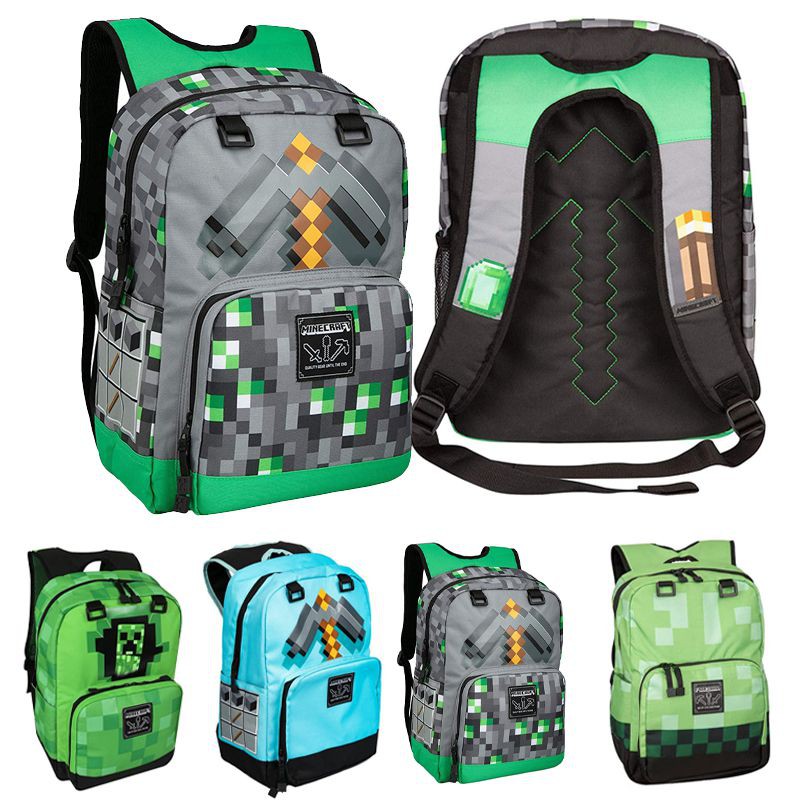 New Minecraft Tile Backpack School Bags Laptop Bag Travel Casual Boys Backpack