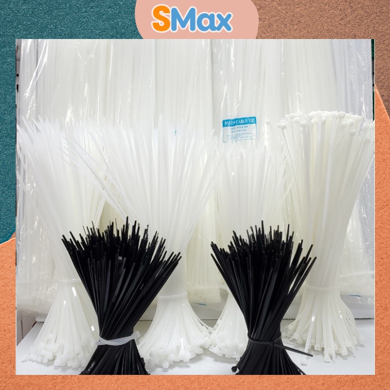 Dây Thít Nhựa 1kg - Dây Rút Nhựa Đen, Trắng Nhiều Kích Thước- smax29