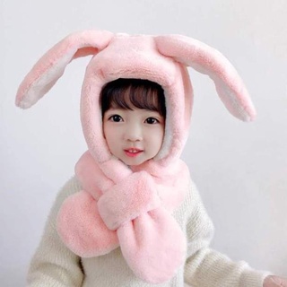 Mũ len cho bé gái, nón len cho bé tai thỏ đáng yêu, lông mịn, mượt, cực ấm áp - Sallleee