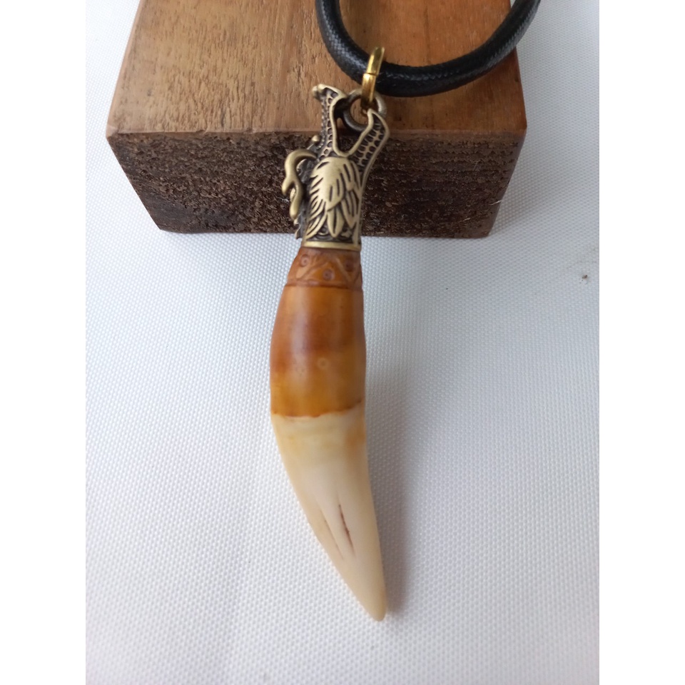 Mặt dây nanh báo nhân tạo đầu rồng