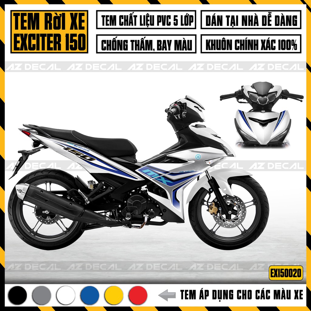 Tem Exciter 150 Mẫu MX King 03 | EX15020 | Tem Rời Ex 150 Dễ Dán Tại Nhà, Chống Nước, Chống Phai Màu