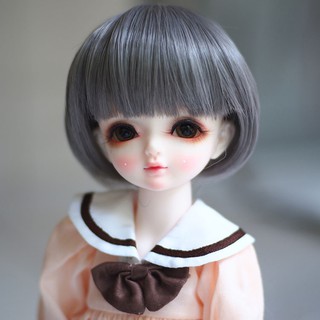 Bộ Tóc Giả Ngắn Màu Xám Cho Búp Bê Bjd Sd 6 4 3