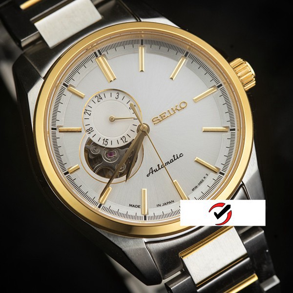 Đồng Hồ Cơ Nam Seiko Open Heart Automatic Lộ Tim Cao Cấp SKOH02KVA