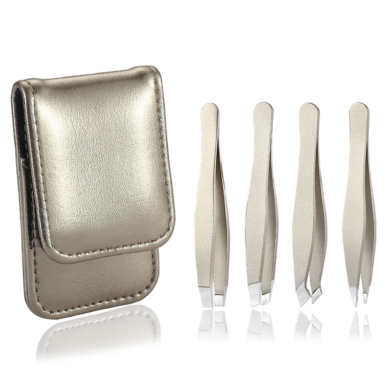 Bộ Nhíp Nhổ Lông Mày Bằng Thép Không Gỉ Cho Nam Và Nữ