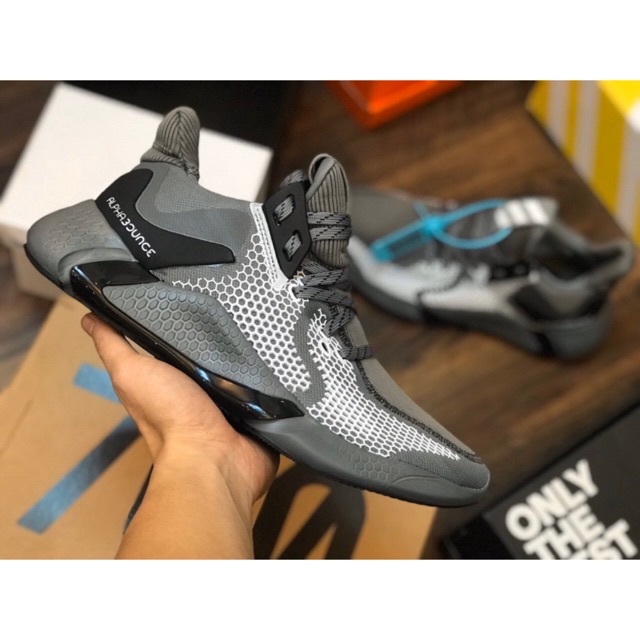 Giày thể thao sneaker Alphabounce Shoes 2020 mầu xám pha đen chất lượng mềm mịn siêu nhẹ