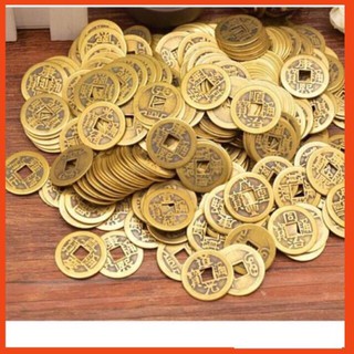 BỘ 2 Đồng tiền xu âm dương xin đài, gieo quẻ, chiêu tài 206229