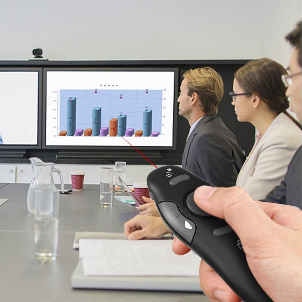 🎐HS🎐Bút trình chiếu bằng laser cắm vào USB ko dây dành cho PPT, bút chỉ hướng RF
