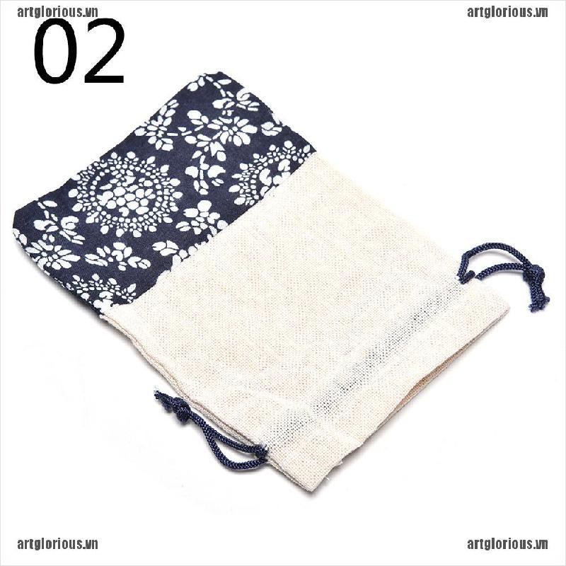 Bộ 2 Túi Vải Cotton Đựng Trang Sức Thủ Công