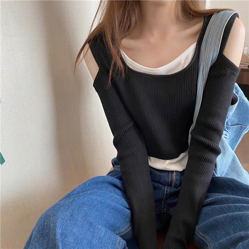 Áo thun Perty tay dài phong cách Hàn Quốc mùa thu đông cho nữ