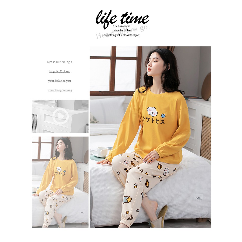 Đồ mặc nhà nữ thu đông chất cotton mịn đẹp - MH5131 | BigBuy360 - bigbuy360.vn