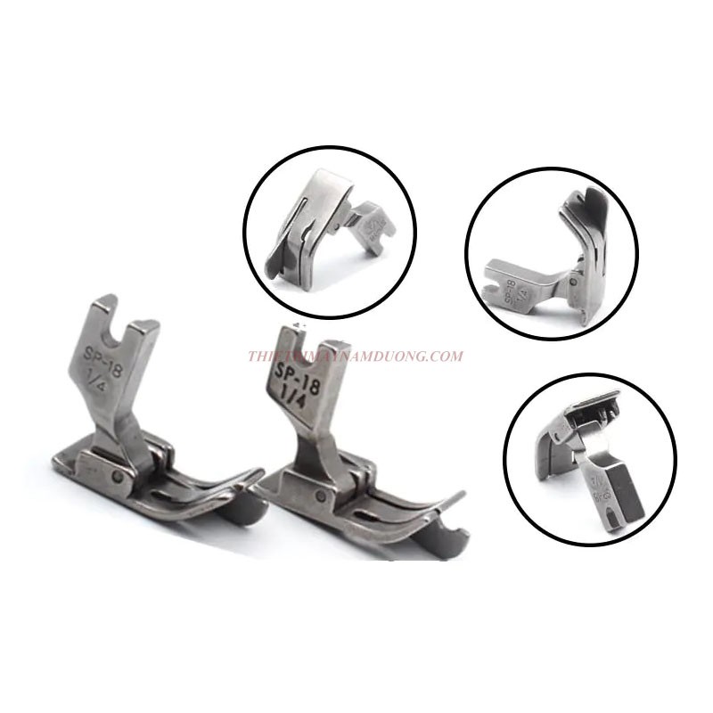 Chân vịt diễu mí dùng cho máy may 1 kim công nghiệp  có lưỡi gà