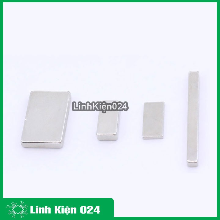 Nam châm đất hiếm hình chữ nhật kích thước 50x6x3mm, 50x8x4mm, 50x5x4mm, 40x20x5mm