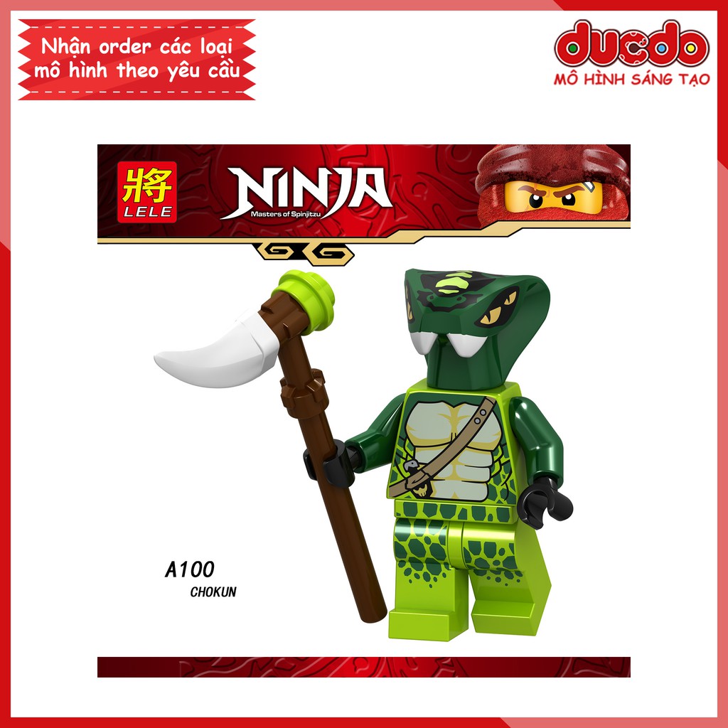 Minifigures các nhân vật Ninjago - Đồ chơi Lắp ghép Xếp hình Mini Mô hình Ninja LeLe A098-A105