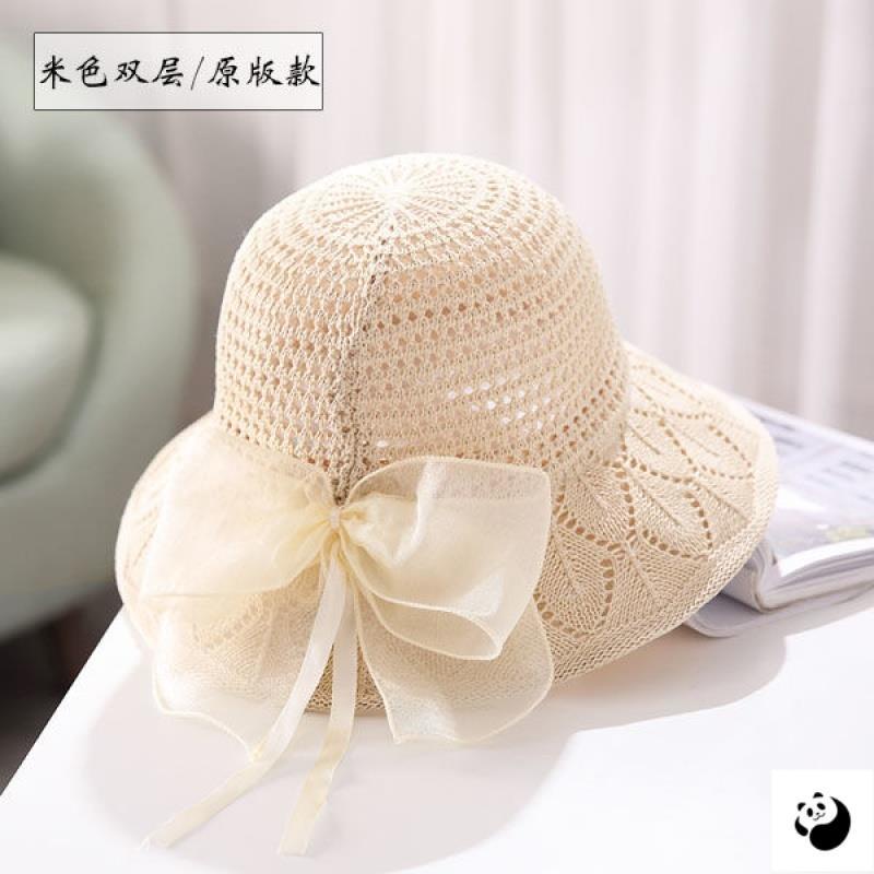 Mũ Cói Rộng Vành Chống Nắng Thiết Kế Mới Thời Trang Mùa Hè Theo Phong Cách Hàn Quốc Cho Nữ