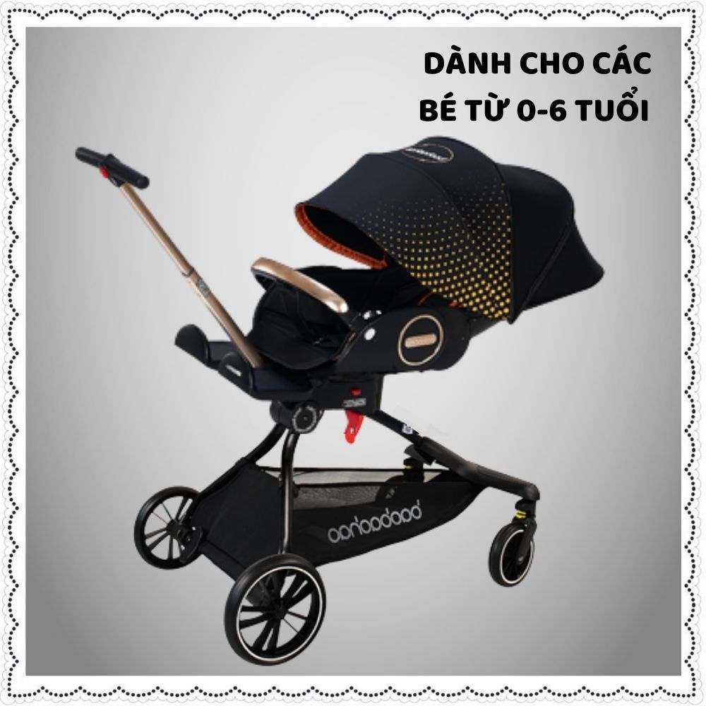 Xe đẩy cho bé gấp gọn V9 2 chiều 3 tư thế ngồi ngả nằm cho trẻ sơ sinh từ 0-5 tuổi bảo hành 3 tháng