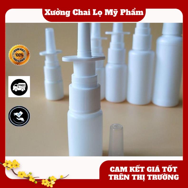 [GIÁ TỐT NHẤT] Chai xịt mũi thẳng 10ml, 20ml chiết dung dịch , phụ kiện du lịch