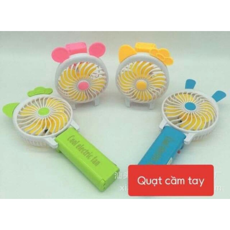 Đồ chơi Quạt Mini Cầm tay dùng pin tiểu AA + KÈM PIN