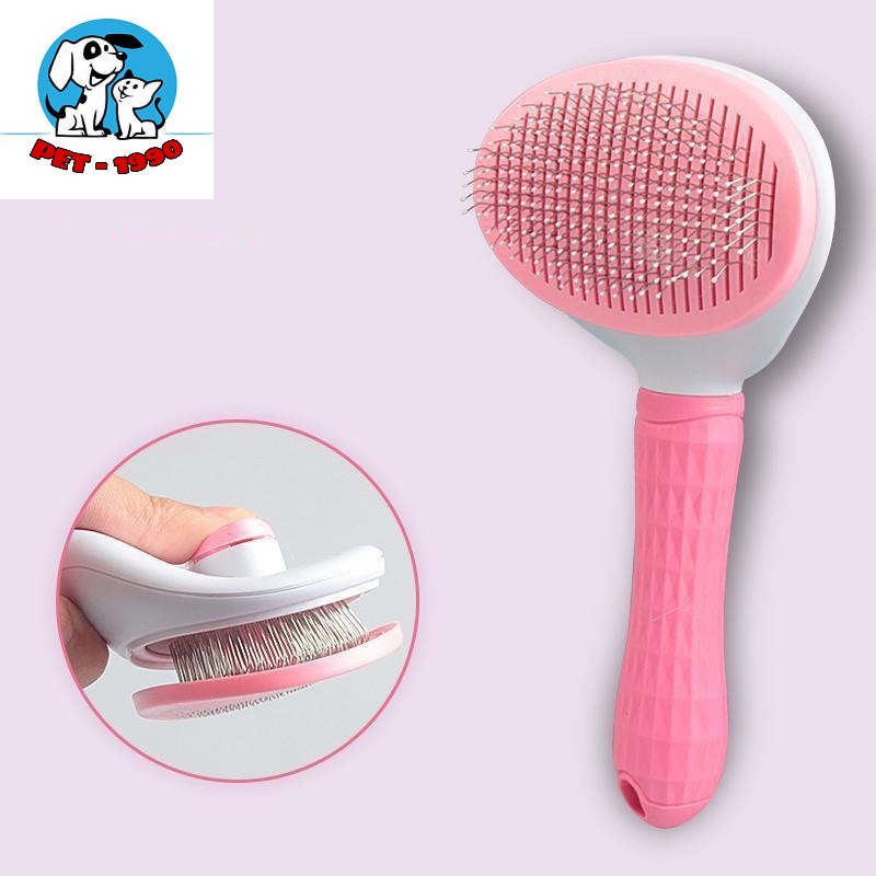 Lược Chải Lông Chuyên Dụng Cho Mèo Có Nút Bấm Đẩy Lông, Lấy Lông Thừa