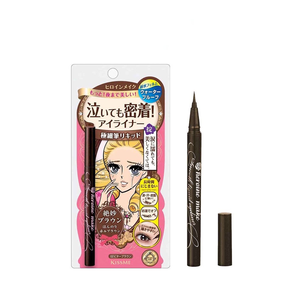 Bút kẻ mắt nước KISSME Heroine Make Smooth Liquid Eyeliner Super Keep siêu mượt không trôi 6g