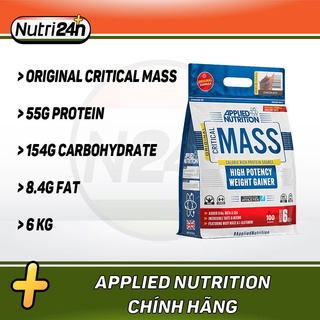 [Tặng Shaker] Sữa Dinh Dưỡng Applied Nutrition Original Critical Mass Tăng Cân Nhanh Cho người Gầy 6kg (25 Lần Dùng)