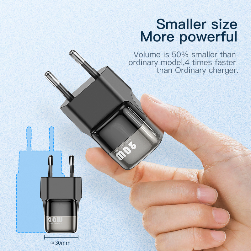 Củ Sạc Mini KUULAA Silicon PD 20W Cổng Type-C Sạc Siêu Nhanh Phích Cắm USB Cho Iphone Android